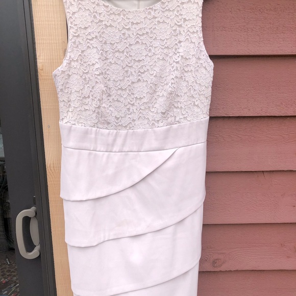 Dress barn Neutral lace detail size 16 midi dress - Picture 4 of 8